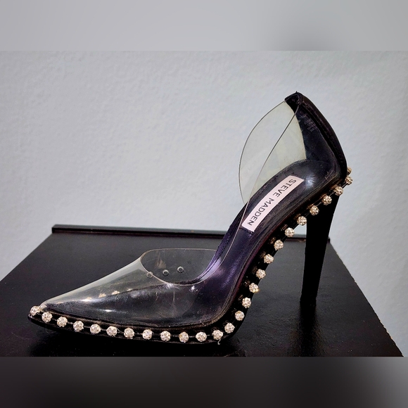 STEVE MADDEN | Verity Clear Stilletto Heels | Size 5M - Picture 8 of 9